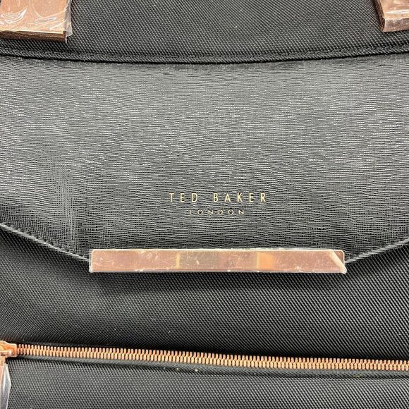 Ted Baker London Wheeled Business Case Black 28L Carry On Laptop Bag Rose Gold - Picture 8 of 16